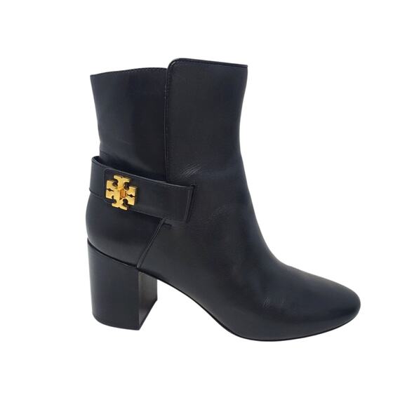 Tory Burch Kira 70MM Bootie Leather Ankle Boots 59585 Perfect Black Size US 8.5 - Picture 1 of 10